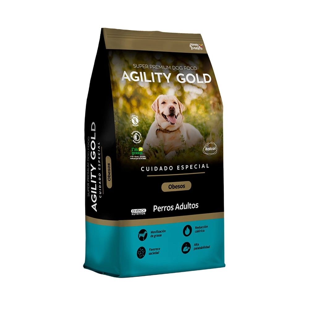 guía calidad Leopardo Agility Gold Concentrado para perros Obesos - Barry and Collie